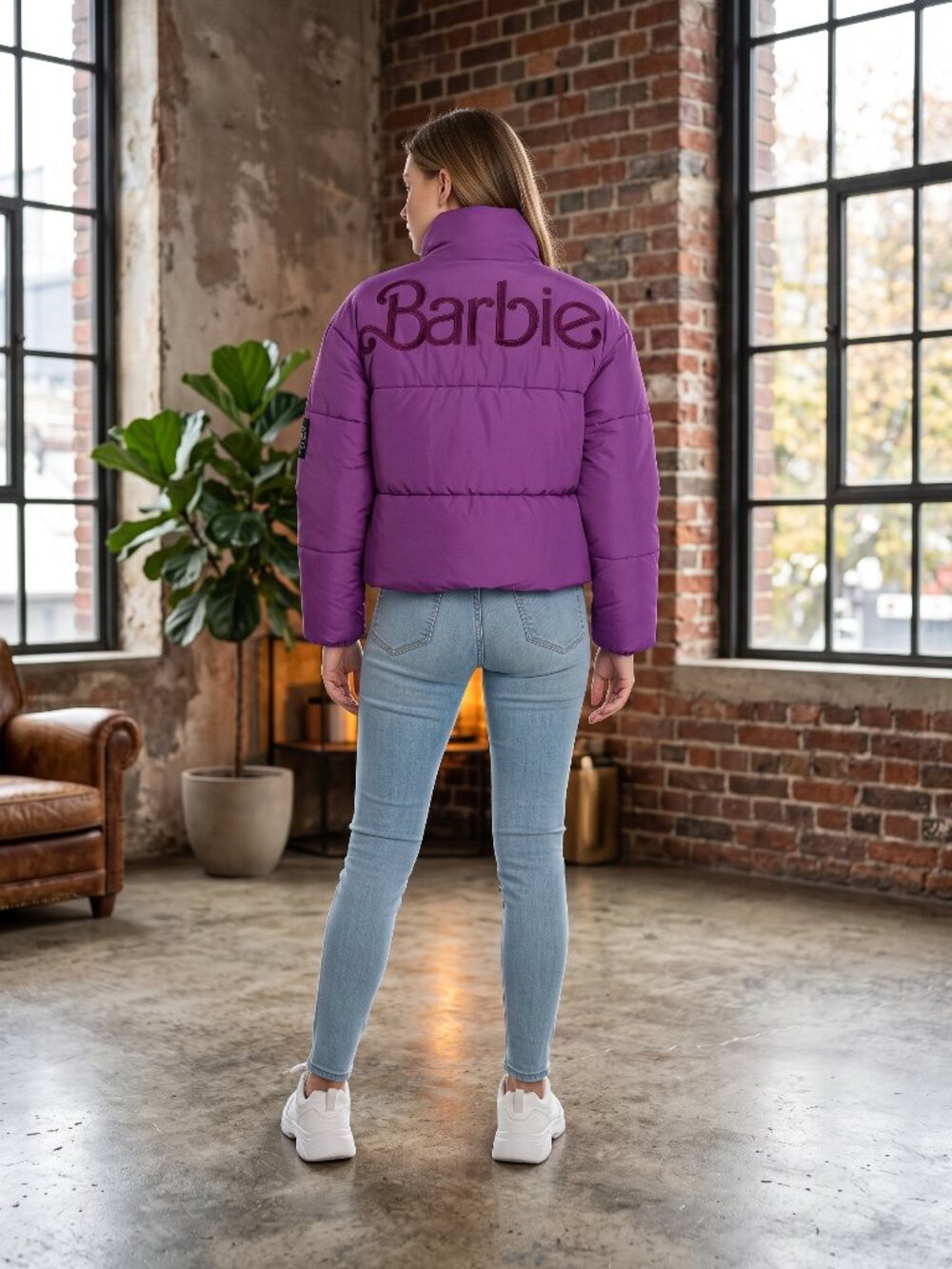 Barbie Pink PufferJacket XS – Signature Barbie Logo & Iconic Emblem